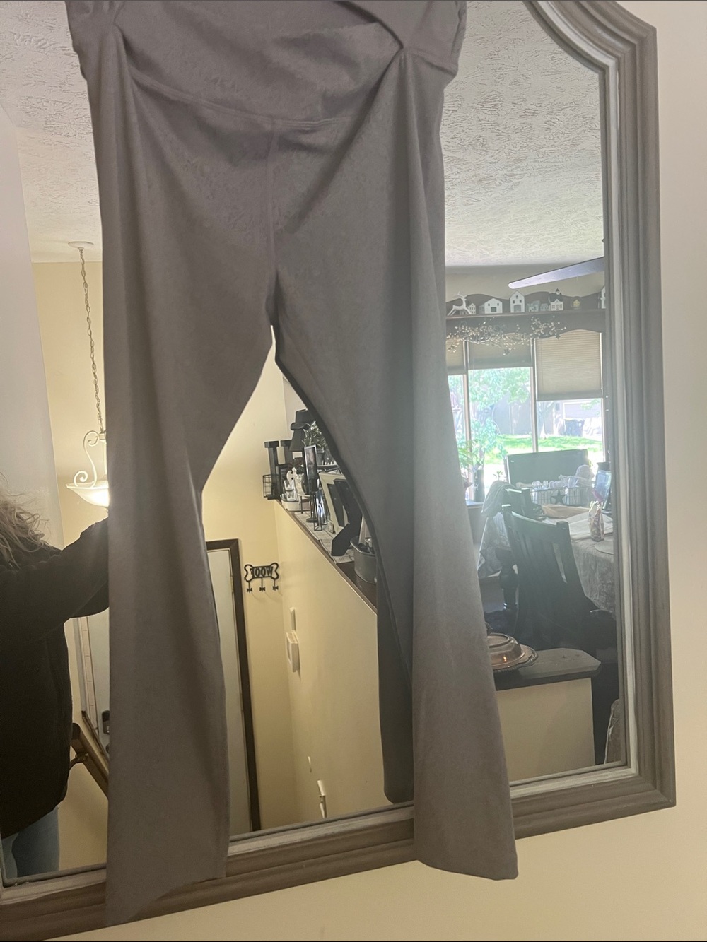 ZYIA Gray High-Waist Flare Leggings